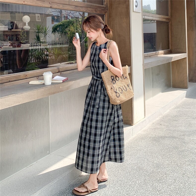 现货格子连衣裙2C206-L501-P115-K168,女装连衣裙,2C206