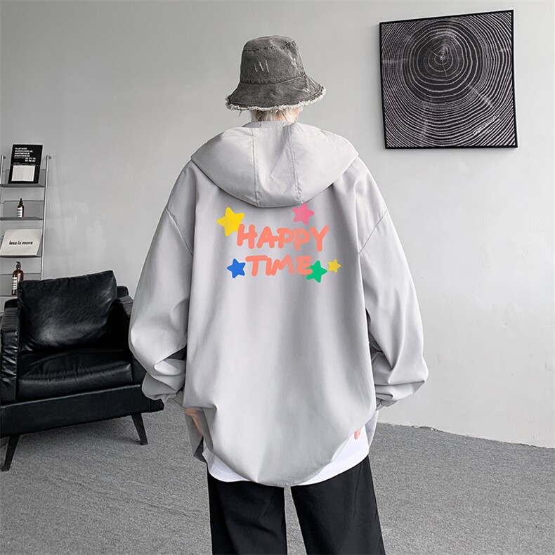 连帽夹克男大码胖子棒球服上衣外套 JK65354-P45图片