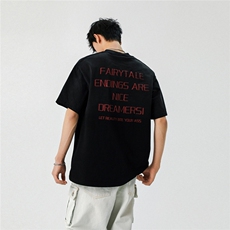 2025新款潮牌短袖宽松韩版字母印花扎染工艺T恤T8823/P5588，男装T恤，星座202