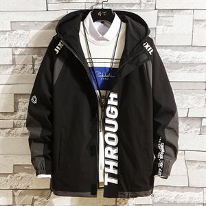 外套男秋季新款韩版潮流上衣服休闲夹克男装宽松连帽衫TY802图片