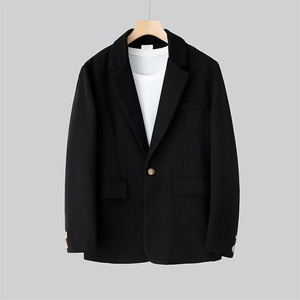 新款男春秋季宽松休闲港风西服套装衣服+裤子XZ809-P150图片