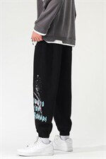 日系2024秋冬款撞色印花束脚运动休闲潮牌卫裤8806-P55控69,男装休闲裤,星座914-3