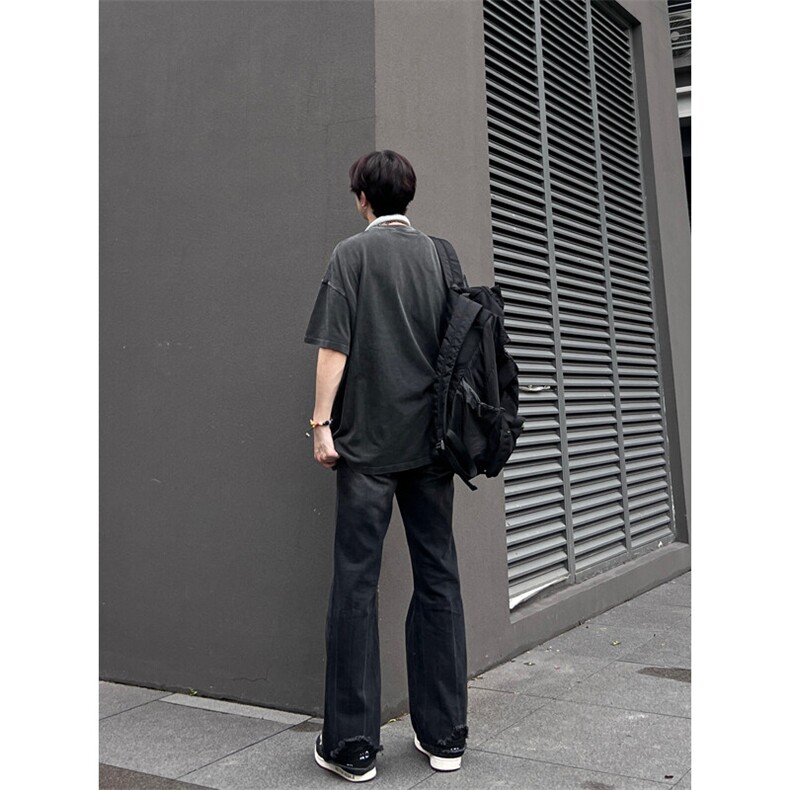 美式hiphop牛仔裤修身直筒微喇叭裤控价68,男装牛仔裤,星座310A-4