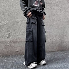 美式牛仔裤男士韩版潮多口袋高街春季2024新款ins长裤RK1513-P72，男装牛仔裤，星座412-3