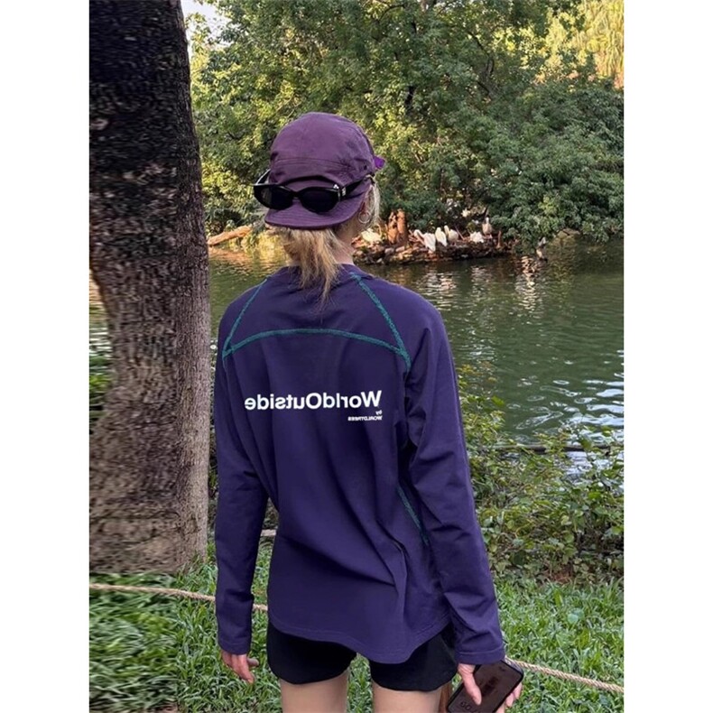 网图夏季机能薄款运动速干宽松男女防晒长袖T恤户外骑行服特P25,男装防晒衣,电商C306-1