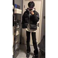 纯黑色弹力牛仔裤秋冬款cleanfit显瘦微喇裤子CHNZK01-P53加绒58，男装牛仔裤，星座1007（原301D）