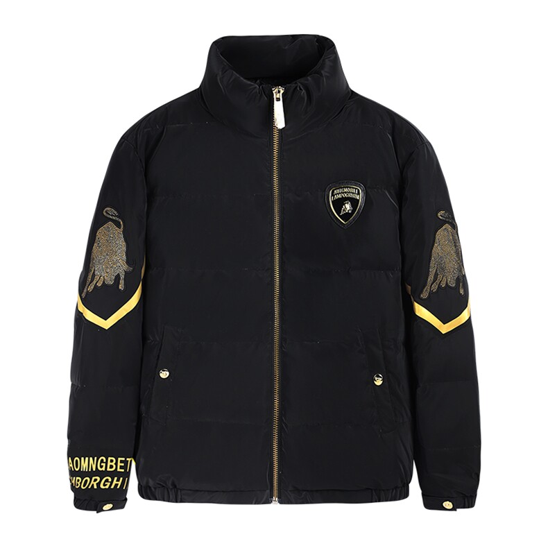 冬季重工艺亮片金牛社会小伙外贸短款羽绒服外套薄款R1626P160,男装羽绒服,星座301D-5(原星座1415）