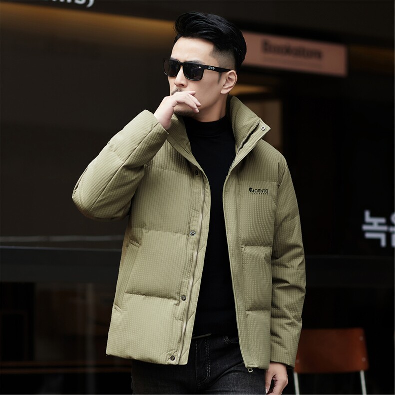 ZMS-M9812-1新款冬季男士鸭绒羽绒服立领保暖外套修身大衣，男装羽绒服，电商B360