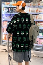 2023夏上新青少年个性满印纯棉圆领T恤短袖男女1477-P38控价58，男装T恤，电商A441-1
