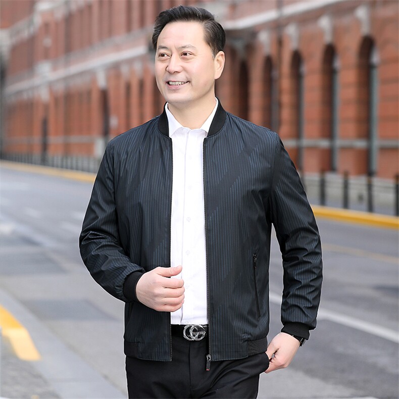 B-N9901男士2023年秋季新款长袖薄款休闲拉链夹克棒球领潮流P73,男装夹克,电商B360