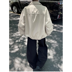 翻领工装夹克男生2025新款春秋季外套百搭宽松简约休闲JK0442-P60，男装夹克，星座308B-2