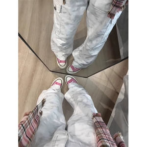 秋季新款港风美式高街vibe潮流宽松百搭直筒休闲裤男 ZK3847-P58图片
