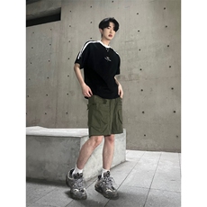 《自家图》工装短裤男士潮牌超薄宽松休闲中裤夏天DK801-P50，男装牛仔裤，星座1109-4