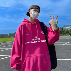 抖音得物供货可提供视频秋冬重磅美式宽松连帽卫衣DL2301，男装卫衣，电商A486