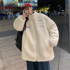 2023秋冬季新款两面穿羊羔毛外套男设计感oversize棉服 W6627-P85图片