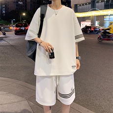 直播品质！2024夏季新款男士珠地短袖套装透气一套TZP001P70，男装T恤，电商B220