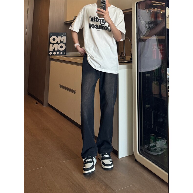 现货水洗复古宽松直筒牛仔裤男K5806-P50控78,男装牛仔裤,星座205