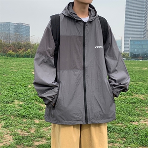 防晒外套男韩版潮流连帽痞帅气2026夏季新款ins宽松上衣W4785-P41图片