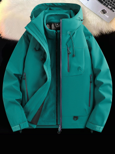 机能冲锋衣情侣外套登山服三合一加厚户外工装连帽夹克H7870-P85图片