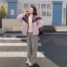 现货！现货！2026春季新款时尚韩系撞色短款外套女，女装短外套，2C306