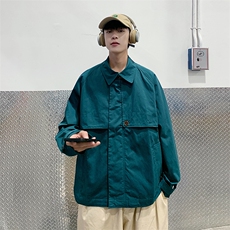 2022春秋季韩版宽松百搭纯色夹克机能风潮流外套新款W5231-P50，男装夹克，星座512-2