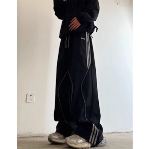 工装裤2025新款春秋薄款冲锋束脚软壳裤阔腿休闲运动裤子XYK86