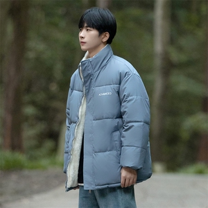 冬季立领仿羊羔毛棉衣男士休闲棉服潮流印花棉袄A266-WMY609-P70图片