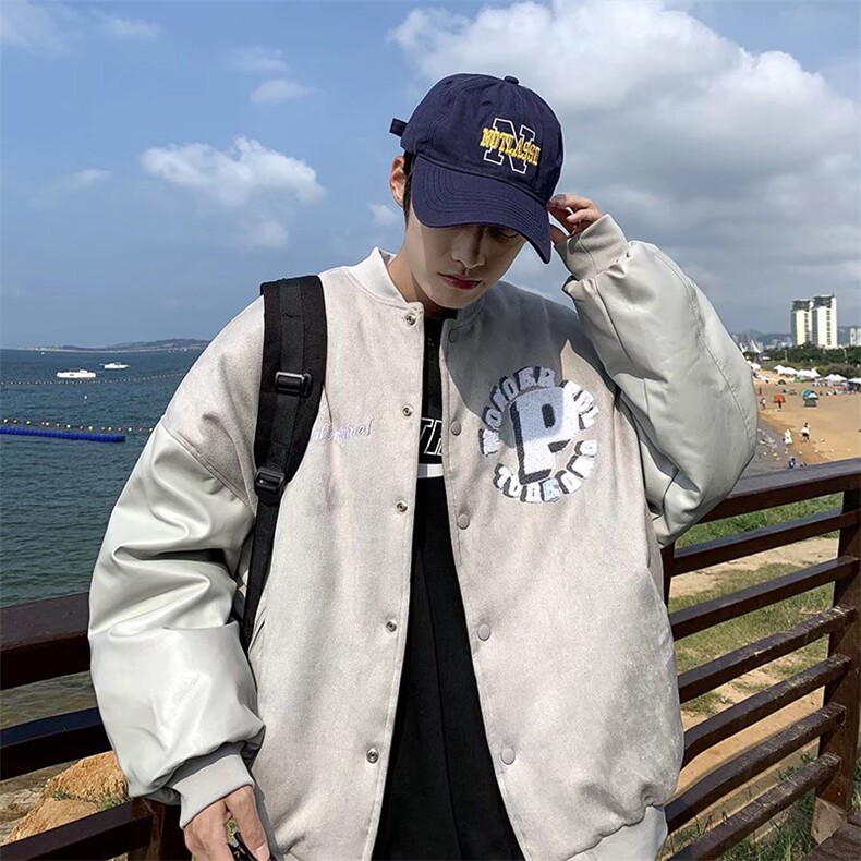 ins欧美高街复古棒球服男秋季新款潮牌宽松休闲夹克外套J7245-P60,男装夹克,星座1008