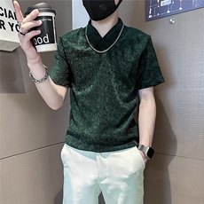 春夏季打底衫男潮流修身短袖T恤社会小伙301C-DT76-P58控78，男装T恤，星座301C（原B323）
