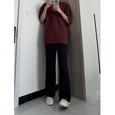 纯色cleanfit冰丝裤子马吉拉那不勒斯西裤高级感痞帅微喇西装裤，男装休闲裤，星座310A-4