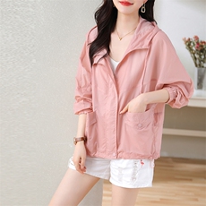 防晒衣女款夏季2024新款透气外穿薄款洋气大码小个子防晒服短外套，女装防晒衣，慕咨