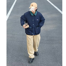 冬季vintage日系复古翻领宽松工装潮牌男加厚羽绒服夹克情侣外套，男装羽绒服，星座1210-1