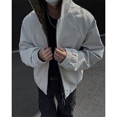 春秋重磅复古蟒纹印花连帽休闲外套男潮日系宽松情侣夹克J04/P120，男装夹克，电商B209