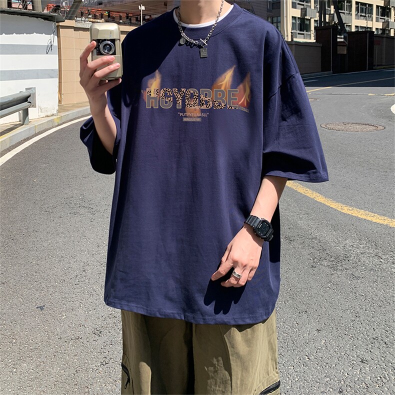 量大优供视频220克美式短袖t恤T3192得物直播有280克品质,男装T恤,电商A486