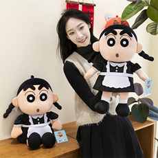 乐贝儿网供 正版蜡笔小新玩偶可爱变装女仆小新毛绒玩具公仔儿童生日礼物送