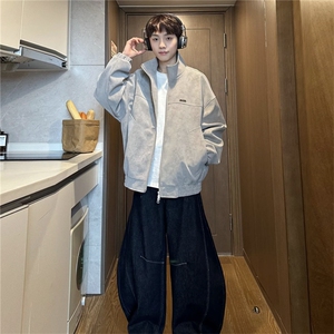 网图 水洗立领皮衣外套男女款机车皮夹克外套J2605-特P75图片