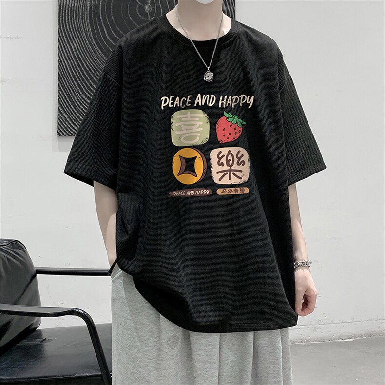 华夫格t恤男短袖男大码五分袖大皂风HT73322-P22,男装T恤,电商A040