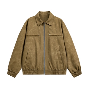 25秋冬二开直播品质休闲皮夹克飞行服皮衣男防外套PY2472-P53图片