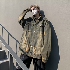 百搭男夹克尖领气质春秋潮ins标准潮流长袖外穿青春流行时尚，男装夹克，星座716-2