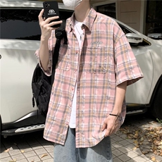 夏季新款衬衫潮流慵懒男方领衬衫W2214P35，男装衬衫，星座1116-2