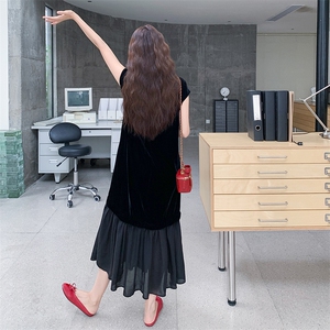 新中式国风连衣裙女2025夏季新款超好看高级感复古假两件旗袍长裙图片