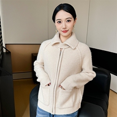 2025年秋季新款百搭女士羊绒外套，女装羊绒衫，米哆哆羊绒
