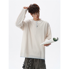 现货新款T26001-P38特控78大码中性撞色长袖卫衣T恤，男装T恤，电商D232