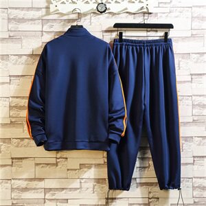 TZ07-P115    秋冬日系运动中性男女套装男休闲宽松大码两件套图片