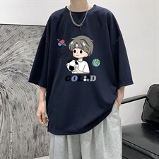 Q11207-P30春夏季七分袖t恤男大码五分袖男短袖中袖大皂风，男装T恤，电商A040