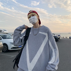 韩版潮流羊毛衫秋冬oversize毛衣男ins潮流高级感针织衫M601-P40，男装针织衫/毛衣，星座512-2