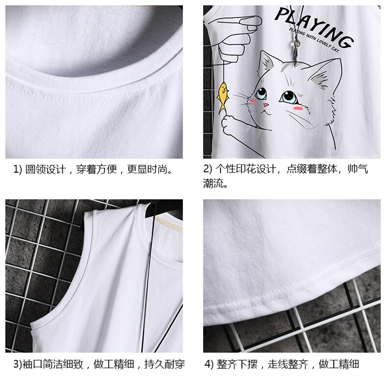 BX25129P20港风运动汗背心男大码汗衫男无袖T恤男网格挂拍,男装T恤,电商A040A
