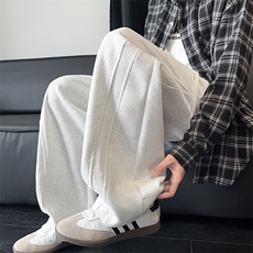 K25101批45控68秋季美式弯刀裤罗纹拼接休闲裤百搭长裤子男裤，男装休闲裤，电商D229A