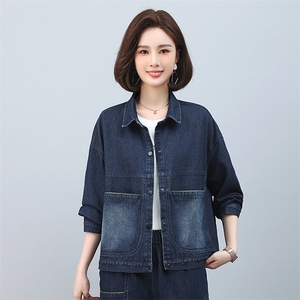 时尚百搭牛仔外套女宽松显瘦长袖夹克上衣春秋季新款韩版学生潮图片