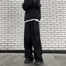 牛仔裤男春秋美式高街潮牌oversize直筒宽松阔腿裤K7485-P34，男装休闲裤，星座512-3